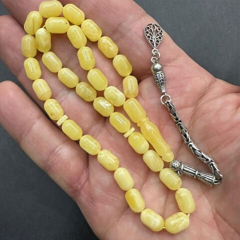 Kaliningrad Damla Kehribar Tespih 6*9,5 (mm)-12