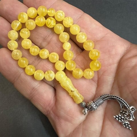 Kaliningrad Damla Kehribar Küre Tespih 7 (mm)