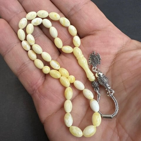 Akça Kaliningrad Damla Kehribar Tespih 5*8 (mm)