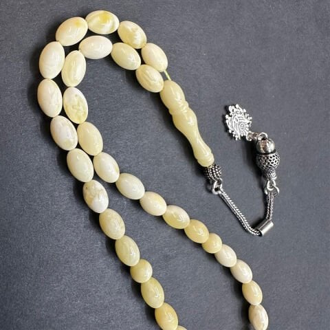 Akça Kaliningrad Damla Kehribar Tespih 5*8 (mm)