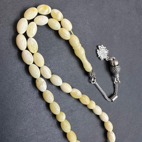 Akça Kaliningrad Damla Kehribar Tespih 5*8 (mm)