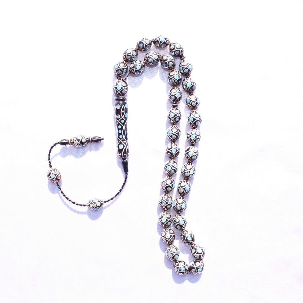 Şerafettin Macit Usta İşçilikli Oltu Tespih 11*13 (mm)