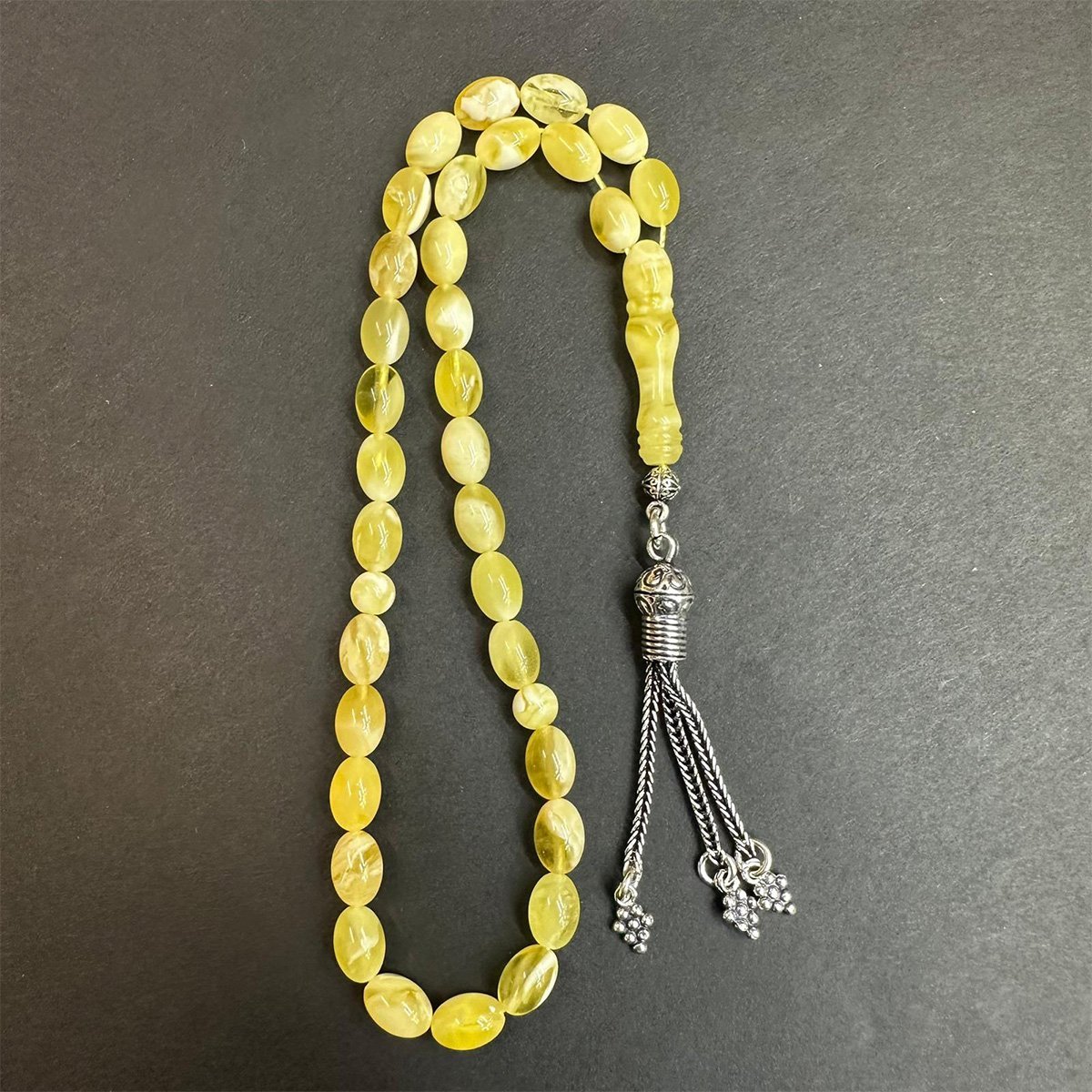 N.N Kaliningrad Damla Kehribar Tespih 5,5*8 (mm)-1