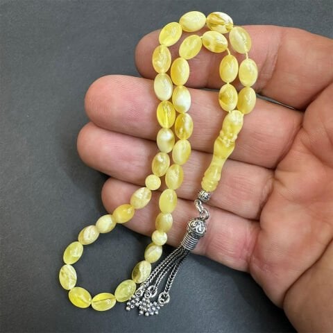 N.N Kaliningrad Damla Kehribar Tespih 5,5*8 (mm)-1