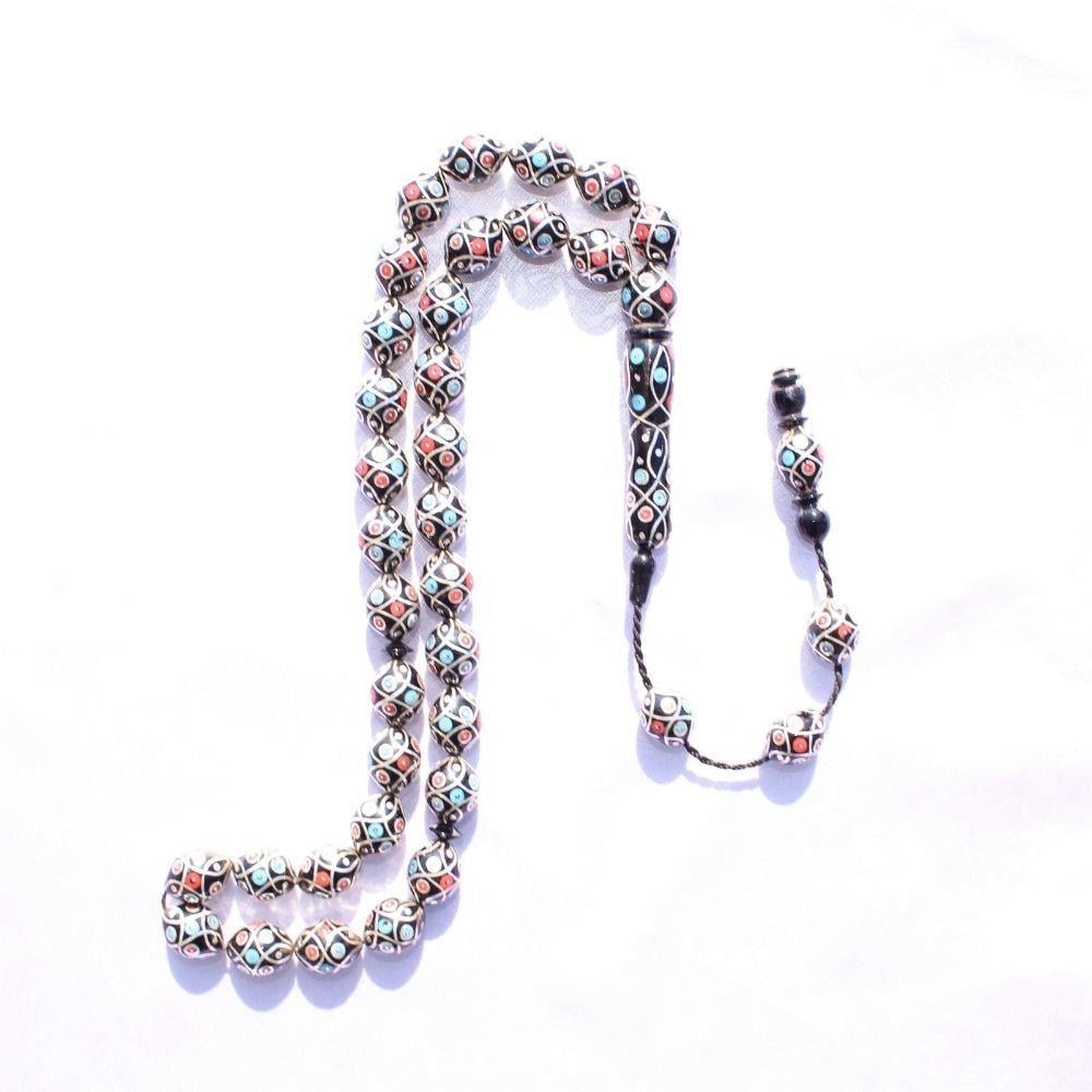 Şerafettin Macit Usta İşçilikli Oltu Tespih 11,5*14,5 (mm)