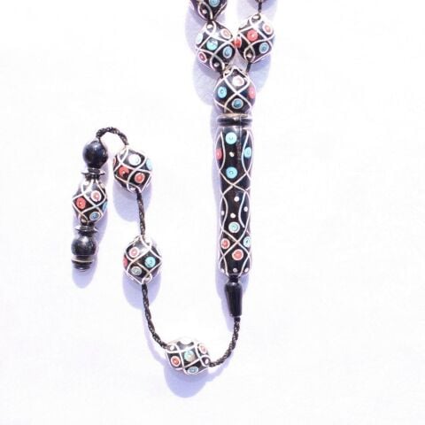 Şerafettin Macit Usta İşçilikli Oltu Tespih 11,5*14,5 (mm)