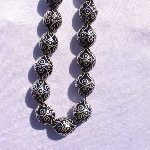 Şerafettin Macit Usta İşçilikli Oltu Tespih 14*17 (mm)