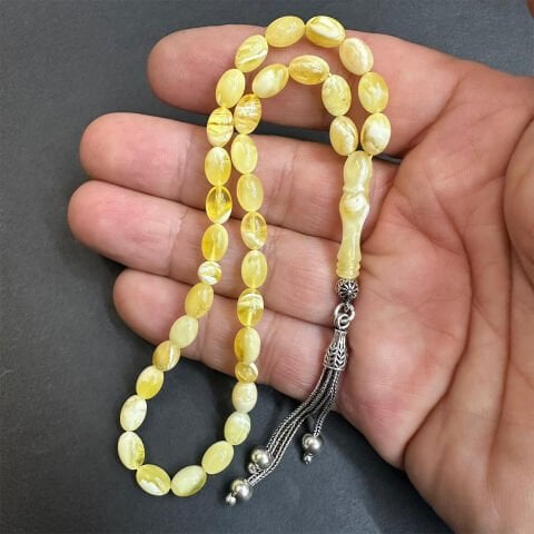 N.N Kaliningrad Damla Kehribar Tespih 5,5*8 (mm)-2