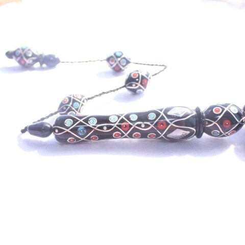 Şerafettin Macit Usta İşçilikli Oltu Tespih 15*20 (mm)