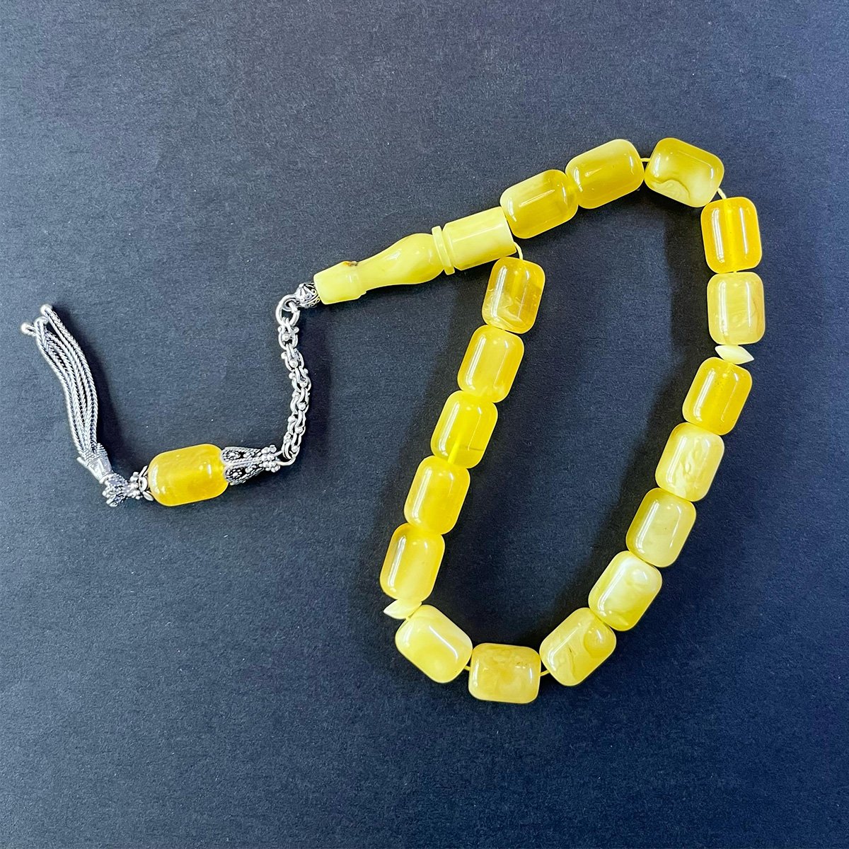 Maskot Kaliningrad Damla Kehribar Tespih 10*13 (mm)