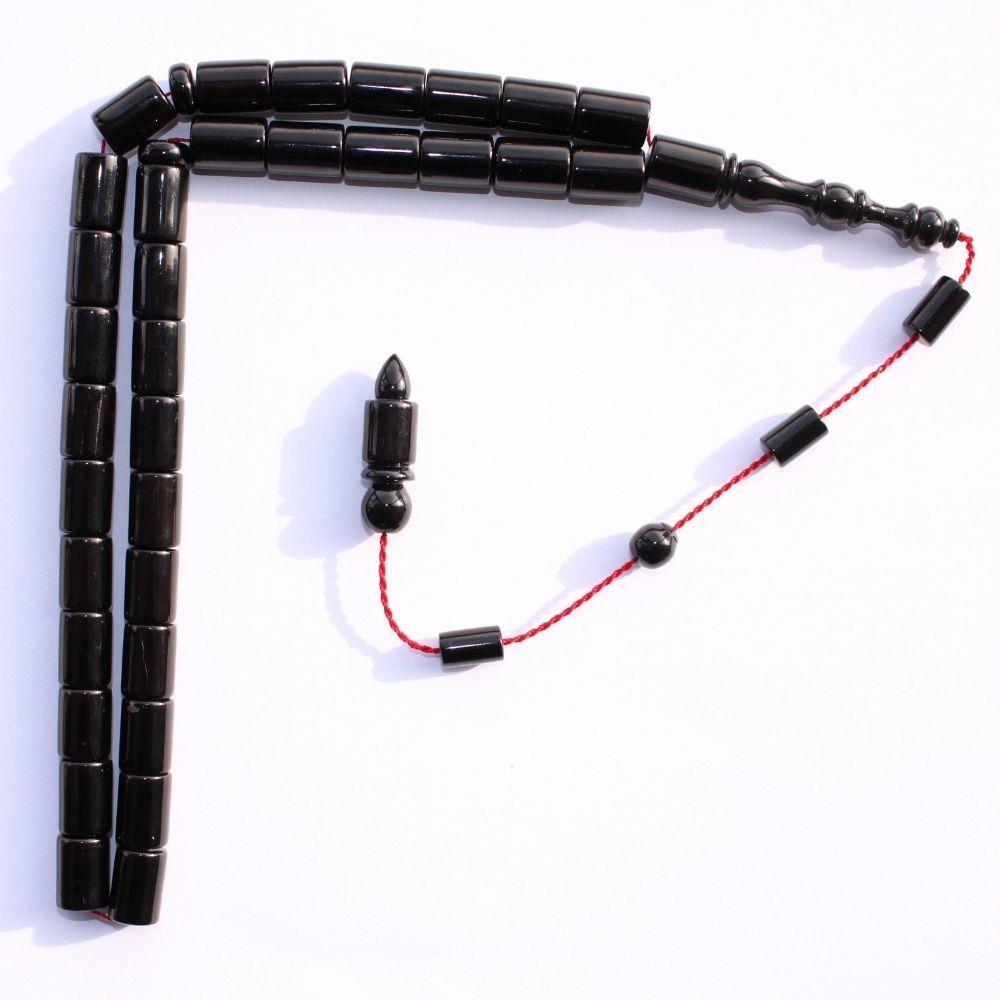 Selim Çelebi Usta İşçilikli Oltu Taşı Tespih 10*14 (mm)