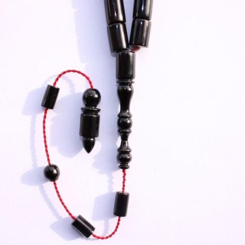 Selim Çelebi Usta İşçilikli Oltu Taşı Tespih 10*14 (mm)