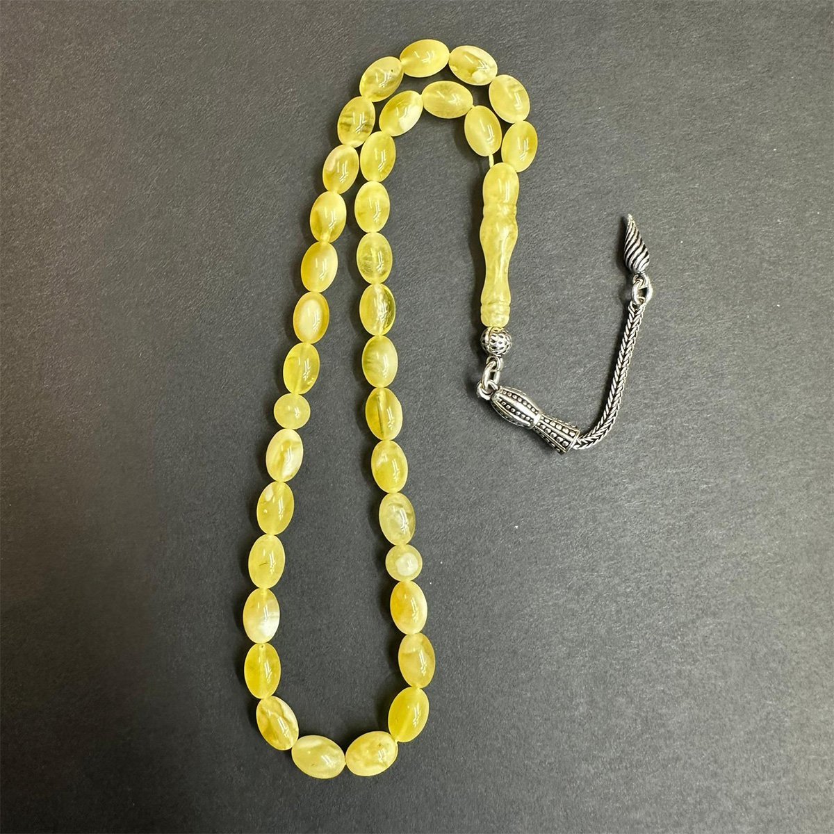 N.N Kaliningrad Damla Kehribar Tespih 5,5*8 (mm)-3