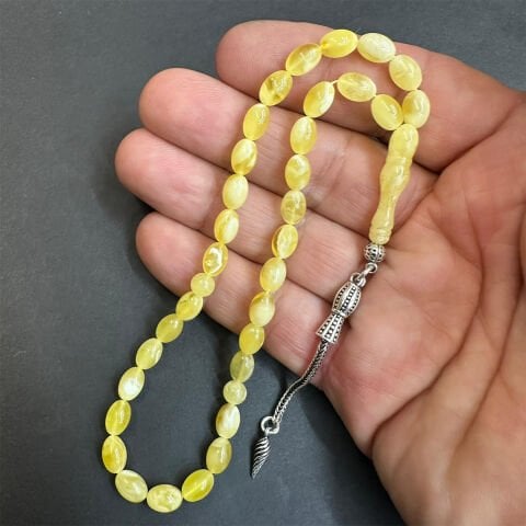 N.N Kaliningrad Damla Kehribar Tespih 5,5*8 (mm)-3