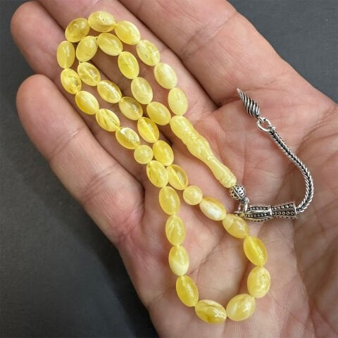 N.N Kaliningrad Damla Kehribar Tespih 5,5*8 (mm)-3