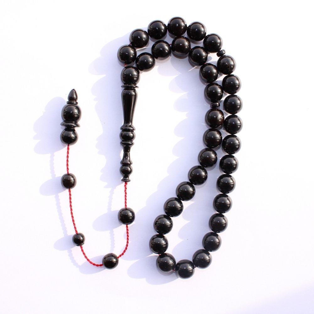 Selim Çelebi Usta İşçilikli Oltu Taşı Tespih 12 (mm)