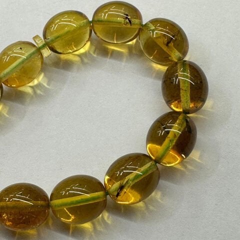 Haşere Fosilli Kaliningrad Damla Kehribar Tespih 7,5*9 (mm)