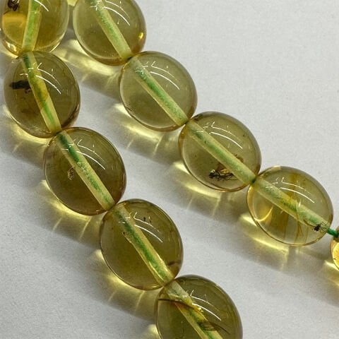 Haşere Fosilli Kaliningrad Damla Kehribar Tespih 7,5*9 (mm)