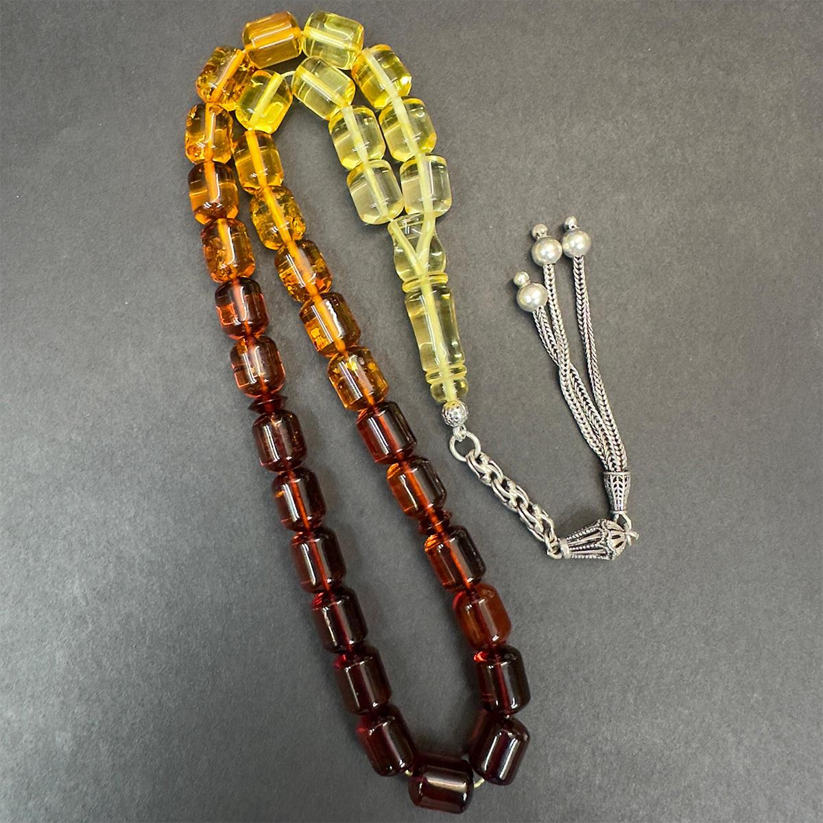 Litvanya Damla Kehribar Kapsül Tespih 8*10 (mm)