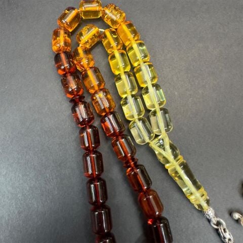 Litvanya Damla Kehribar Kapsül Tespih 8*10 (mm)