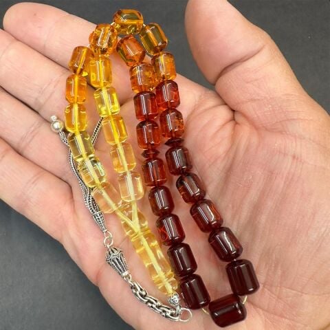 Litvanya Damla Kehribar Kapsül Tespih 8*10 (mm)