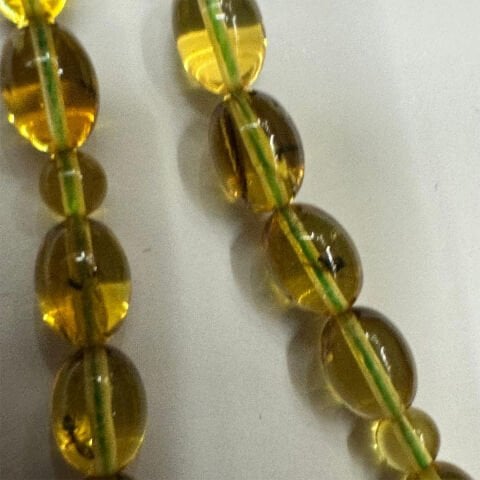 Haşere Fosilli Kaliningrad Damla Kehribar Tespih 6*8 (mm)