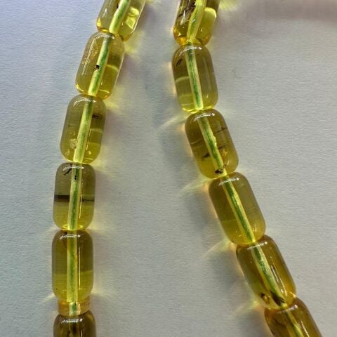 Haşere Fosilli Kaliningrad Damla Kehribar Tespih 5,5*9 (mm)