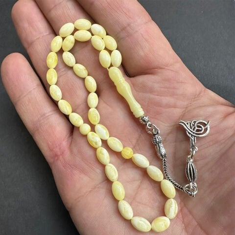 Akça Kaliningrad Damla Kehribar Tespih 5*8 (mm)