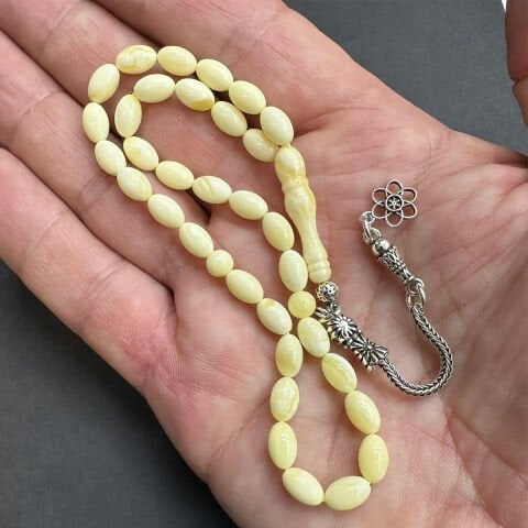 Akça Kaliningrad Damla Kehribar Tespih 5*8 (mm)-2