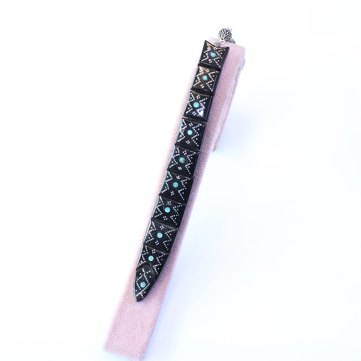 Firuze İşlemeli Balık Tespih