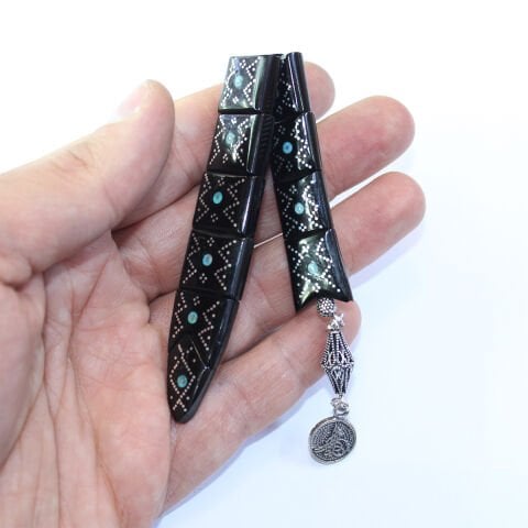 Firuze İşlemeli Balık Tespih