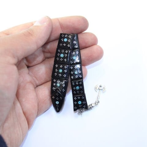 Firuze İşlemeli Balık Tespih