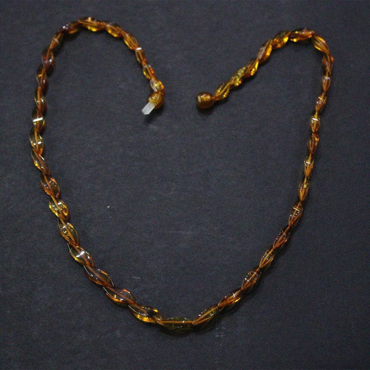 Kaliningrad Damla Balık Sırtı Kolye Konyak Renk 6,2 (gr)