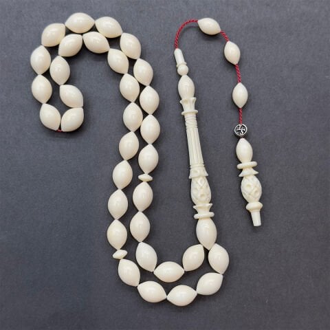 Usta İşi Fildişi Tespih 8*12 (mm)