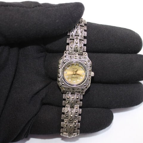 Gümüş Markazit Kadın Kol Saati