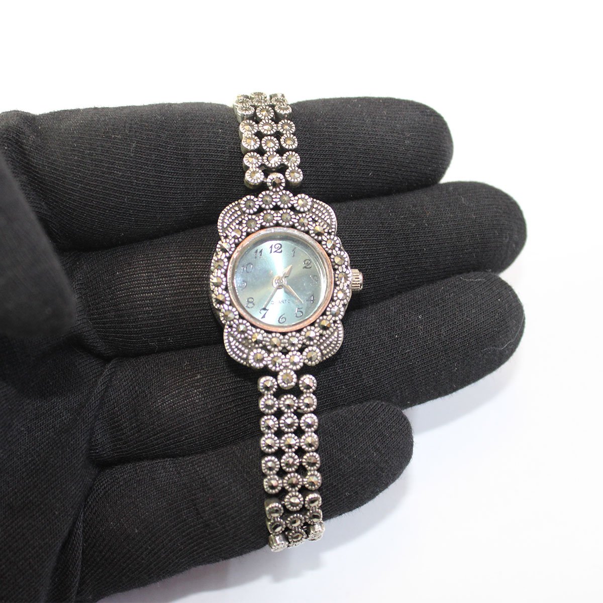 Gümüş Markazit Kadın Kol Saati-1