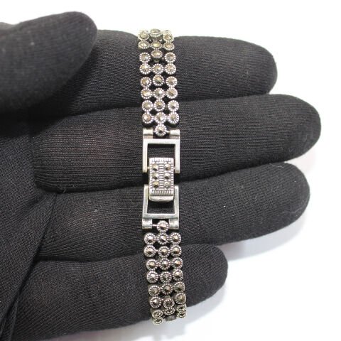 Gümüş Markazit Kadın Kol Saati-1