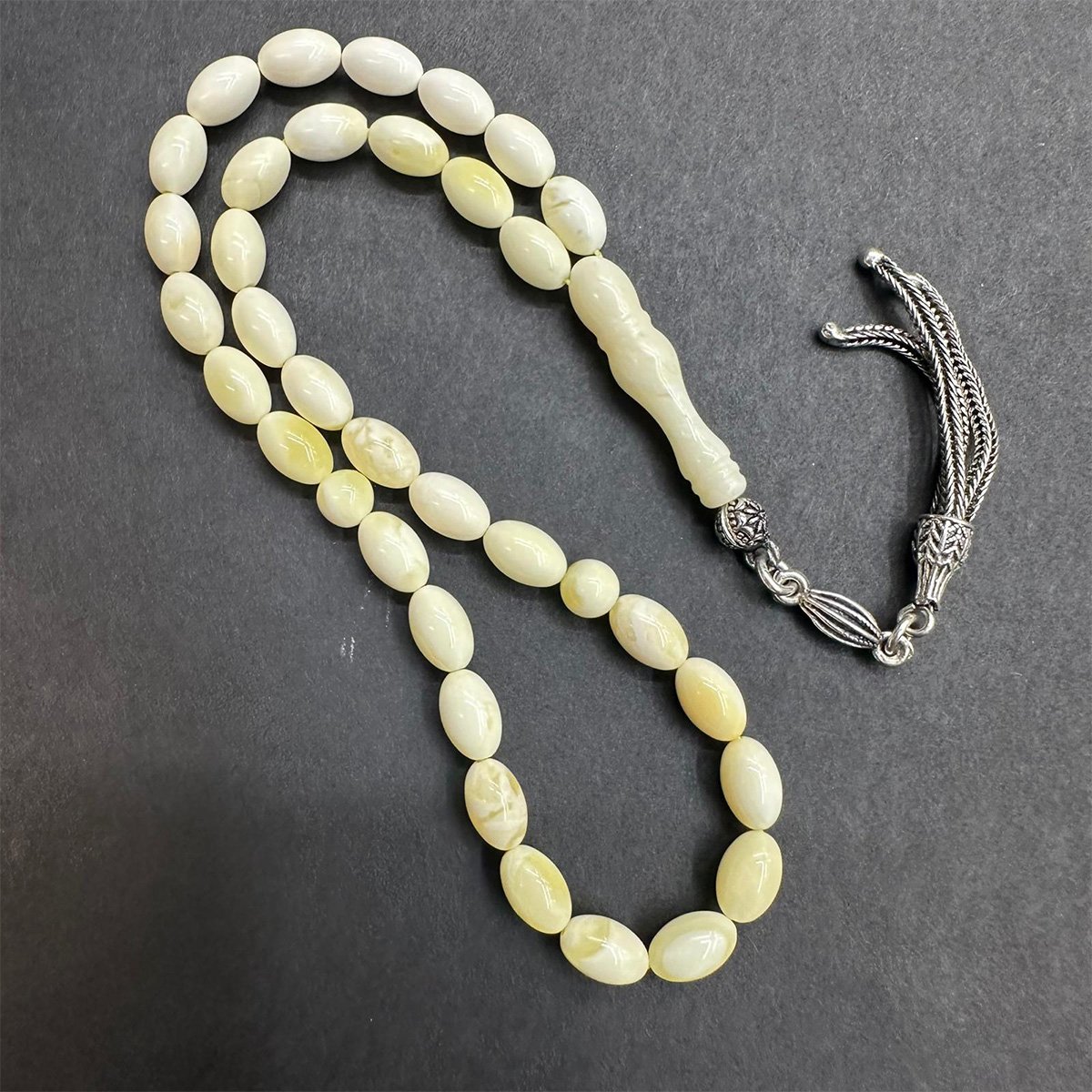 Akça Kaliningrad Damla Kehribar Tespih 5*8 (mm)