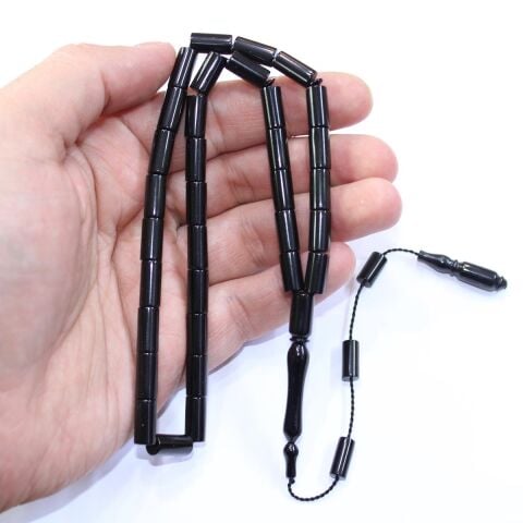 Usta İşi Oltu Taşı Kesme Model Tespih 6*11,5 (mm)