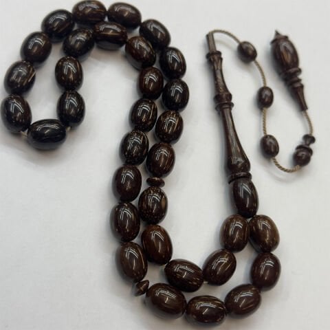 Usta İşi Sırçalı Kuka Tespih 9*12 (mm)