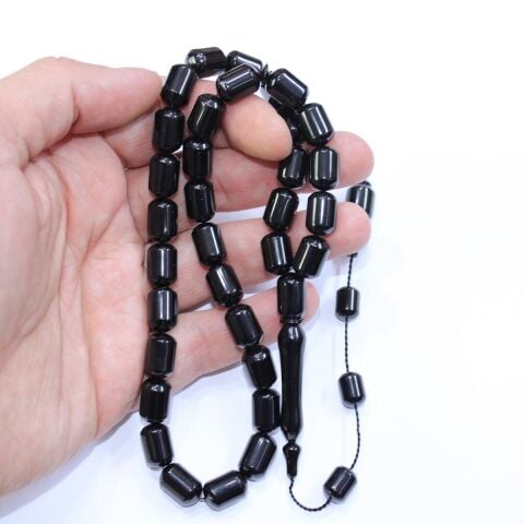 Usta İşi Oltu Taşı Kapsül Model Tespih 8,5*12 (mm)