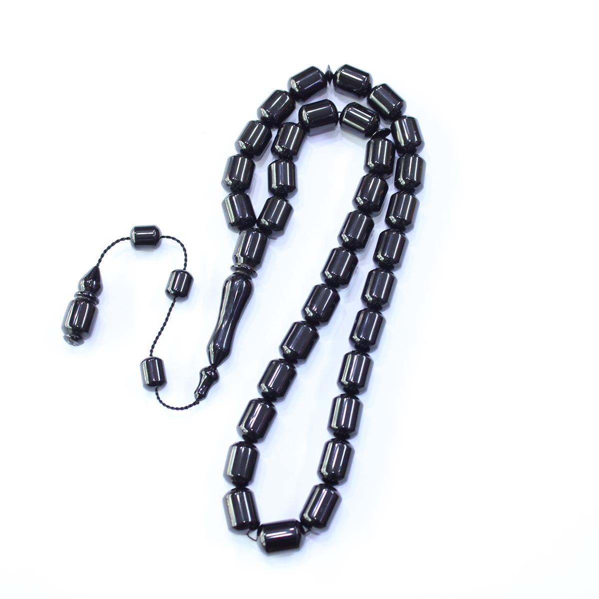 Usta İşi Oltu Taşı Kapsül Model Tespih 9*12,5 (mm)