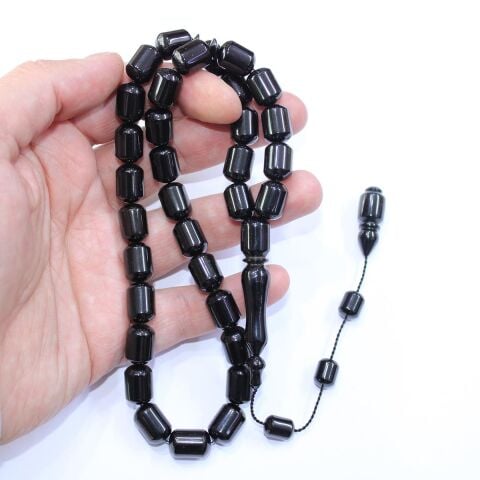 Usta İşi Oltu Taşı Kapsül Model Tespih 9*12,5 (mm)