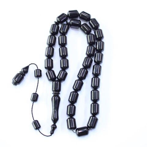 Usta İşi Oltu Taşı Kapsül Model Tespih 9*12,5 (mm)