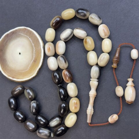 Usta İşi Yak Boynuzu Tespih 8.5*12.5 (mm)