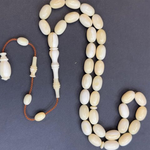 Usta İşi Balina Dişi Tespih 7,5*12,5 (mm)