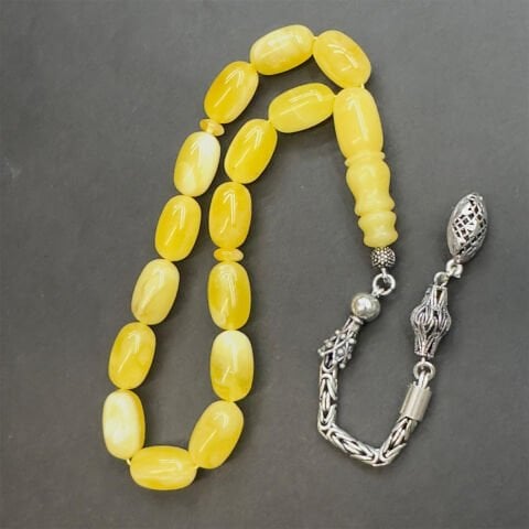 Maskot Kaliningrad Damla Kehribar Tespih 9*15 (mm)