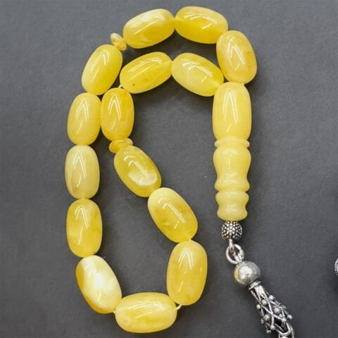 Maskot Kaliningrad Damla Kehribar Tespih 9*15 (mm)