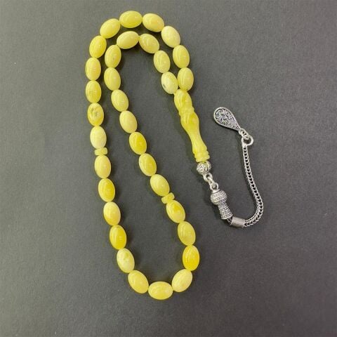 Toprak Fosili Kaliningrad Damla Kehribar Tespih 5,5*8 (mm)