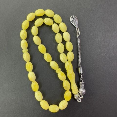 Toprak Fosili Kaliningrad Damla Kehribar Tespih 5,5*8 (mm)